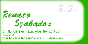 renato szabados business card